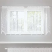Cipkasta zavjesa sa zavjesama Bijelo 80 x 150 cm Poliester