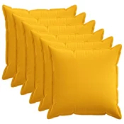vidaXL Prevleka za blazino 6 pcs HOUTEN Svetlo rumena 60 x 60 cm
