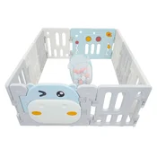 Modularna ograja za dojenčke z žogicami Hippo - modra