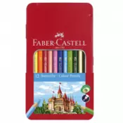 Set olovaka u boji Faber-Castell - Dvorac, 12 komada, u metalnoj kutiji