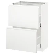 METOD / MAXIMERA Podni ormaric,2 fioke, bela/Voxtorp matirano bela, 60x37 cm