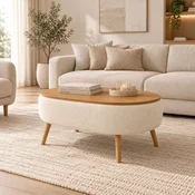 Hanah Home Luno klub sto 90 × 45 × 60 cm, bež