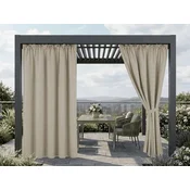 Vrtna zavesa GARDIO vodoodporna 150x220 cm, sivo-bež