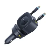 Baseus AVTO POLNILEC BASEUS PRIME TRIP VR2 60W Z IZVLEČNIMI KABLI USB-C, (5000262124)