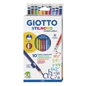 Obojeni olovci s GIOTTO oštračem i gumicom, 10 komada 2568 00