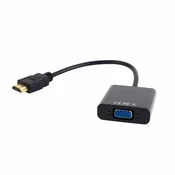 Gembird Gembird A-HDMI-VGA-03 video adapter, 0.15 m, HDMI na VGA, črn