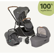 Joie kolica 3u1 Versatrax Cycle + košara Ramble XL + autosjedalica i-Snug2 - Shell Gray