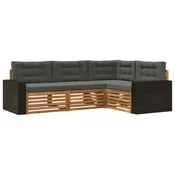 Set vanjskih sofa 4 pcs Prirodna i antracit