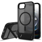 Overboard Ovitek s stojalom za iPhone 17e/16e, mat, združljiv z MagSafe, črn