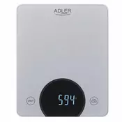 Adler Adler | Kuhinjske tehtnice | AD 3173s | Največja teža (nosilnost) 10 kg | Gradacija 1 g | Vrsta zaslona LED | Siva