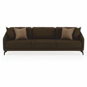 Casa Padrino Luxury Sofa Dark Brown/Black 255 cm - Living Room & Hotel Furniture
