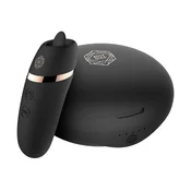shumee Rosy Gold - Stimulator lizanja z luksuznim polnilnim etuijem - črn