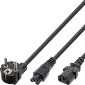 MicroConnect Kabel napajalni razdelilni, 1,8m Schuko - C5 & C13