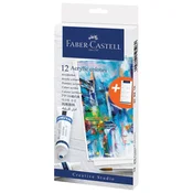 Boja akrilna  20ml pvc tuba 12boja faber castell 379212 blister
