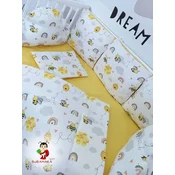 Bubamara037 Set za krevetac sa ogradicom od jastuka, Žuti