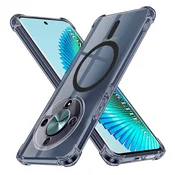 Hibridni ovitek Techsuit Shockproof MagSafe za Honor Magic6 Lite - smoke black