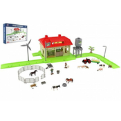 Set kucne farme sa životinjama i plasticnim traktorom s dodacima