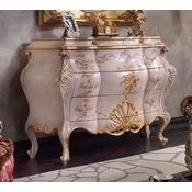 Casa Padrino luxury baroque dresser pink/multicolored/gold - Handmade chest of drawers with 5 drawers - Luxury bedroom furniture in baroque style - Luxury Quality - Made in Italy