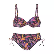 VIVANCE Bikini vijolično modra/temno oranžna/roza/črna