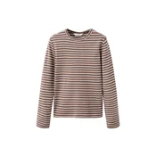 MANGO KIDS Majica RENATA rjava/bela