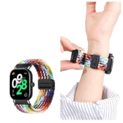 Iboann Set: Zaštita za staklo za pametni sat + Zamenska narukvica za pametni sat za Redmi Watch 5/6/9Pro, Šarena (duga)