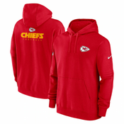 Kansas City Chiefs Nike Club Sideline Fleece Pullover duks sa kapuljacom
