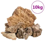 Vidaxl Zmajev kamen 10 kg rjavi 5-30 cm