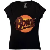 David Bowie Diamond Dogs Logo (Embellished) Black M Ženske Majica