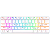 Royal Kludge RK61 RGB Mechanical Keyboard, Red Switch (White)