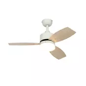 Zunanji stropni ventilator bel z lesnim potiskom 91,3 cm vklj. LED zatemnitev z daljinskim upravljalnikom IP44 - Toledo