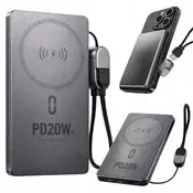 Verkgroup 5000mAh prenosna baterija z Lightning in USB brezžični powerbank 20W