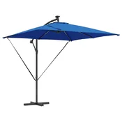 Vidaxl Senčnik Azur modra 249 x 249 x 250 cm Poliester in aluminij
