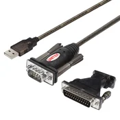 Unitek Serijski kabel UNITEK Y-105A, črn, 1.5 m, USB Type-A na DB-9