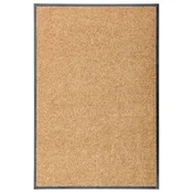 Vidaxl Pralni predpražnik krem 60x90 cm
