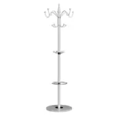 Stoječe obešalo TENZY z marmornim podstavkom, 37x173cm, belo Casaria