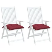 Vidaxl Blazine za palete 2 kosa vinsko rdeče 50x50x7 cm oxford tkanina