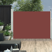 vidaXL Zložljiva stranska tenda za teraso 120x500 cm rjava