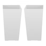 VEVOR Set lončkov zožen kvadrat 30x30x55 cm bela