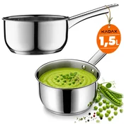 KADAX Steel Pot kozica 1,5 l indukcijska plinska kozica iz nerjavečega jekla 16 cm, (5000355968)