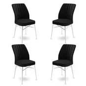 Hanah Home Set stolica Flex, 45x93x42 cm, 4 komada, Crno-bele