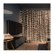 BRILAGI - LED božicna zavesa 300xLED/8 funkcija/3xAA/USB 1,2m topla bela