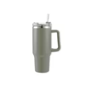 Ljubki dom Termovka s slamico TERMOS 1000 ml, siva