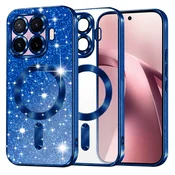 TPU gel ovitek Techsuit Luxury Glitter MagSafe za Xiaomi 17T - deep blue