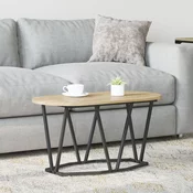 vidaXL vidaXL Stilska klub nova iz sonomskega hrasta 80x40x40,5 cm iz kompozitnega lesa in kovine, (22056244)