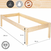 springos VISOKA LESENA STAREJŠA POSTELJA BREZ VZMETNICE 90x200cm WOOD MANUFACTUR, (21629868)