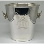 PompA¶A¶s by Casa Padrino luxury baroque champagne cooler silver H. 23 cm - designed by Harald GlA¶A¶ckler