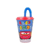 Stor Plastični lonček s pokrovom in slamico DISNEY CARS 430ml, 51530