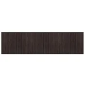 Vidaxl Preproga pravokotna temno rjava 80x300 cm bambus