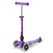 micro otroški zložljivi skiro mini deluxe led purple
