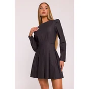 Made Of Emotion Womans Flared dress with box pleats - graphite